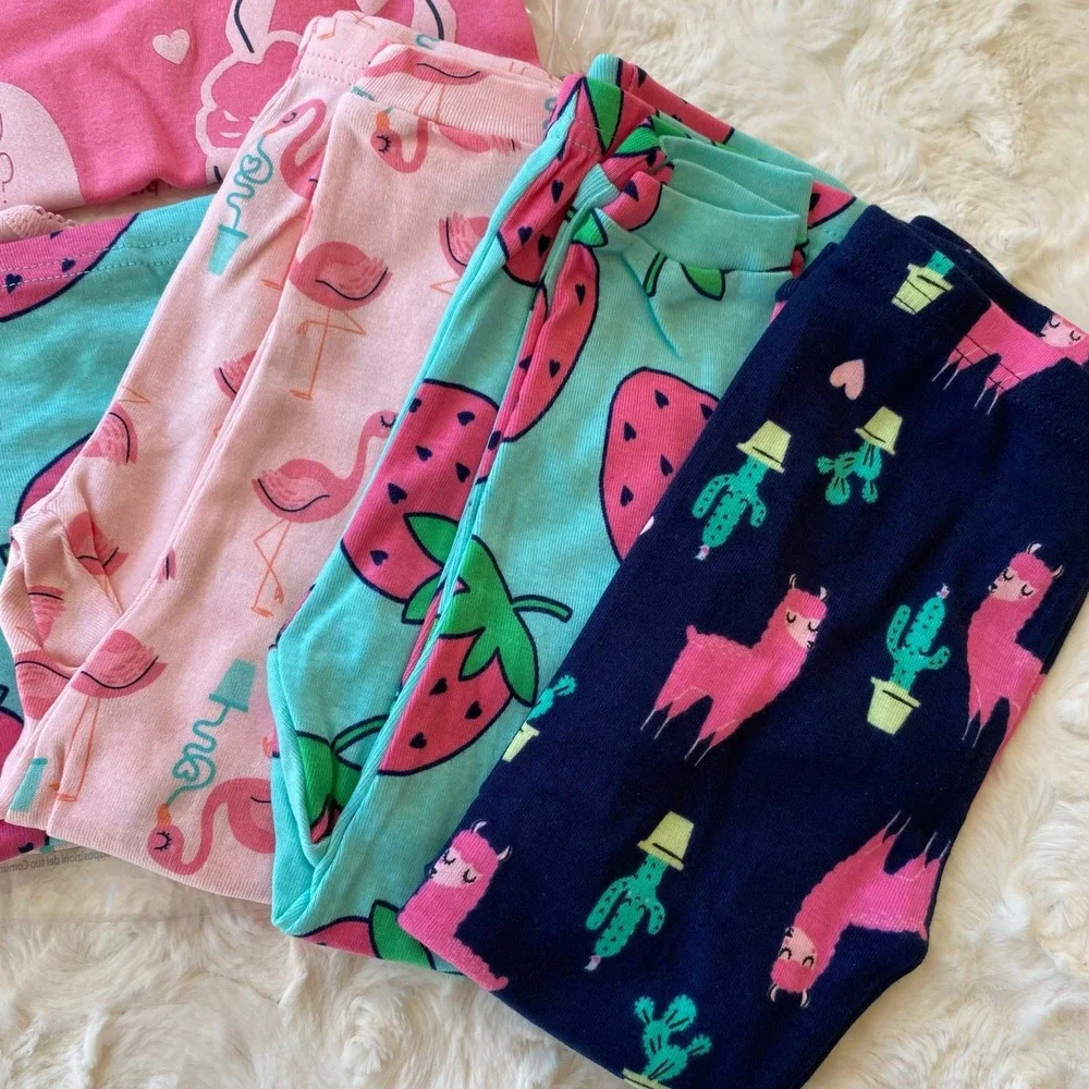 Simple Joys by‎ Carter's Girls 6-Piece Snug Fit Cotton Pajama Set Size 2T Lounge